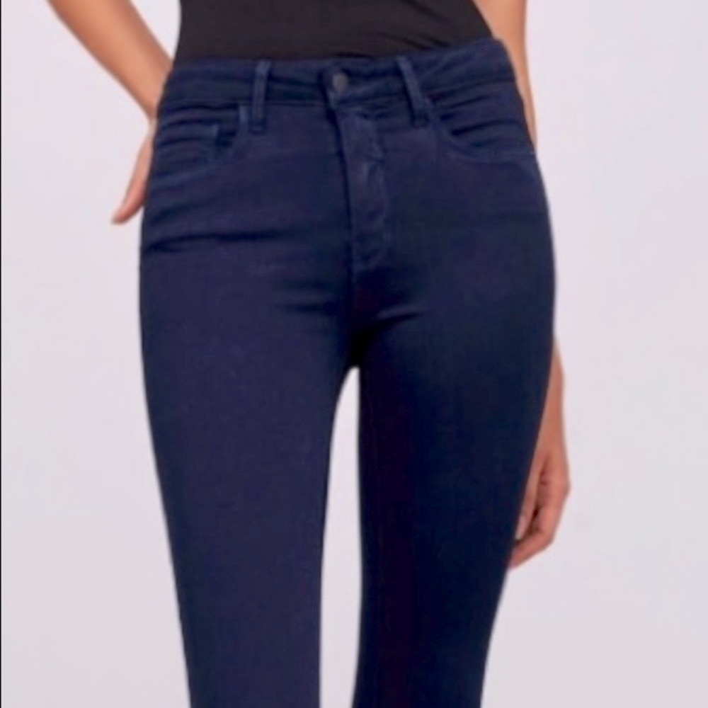 L'AGENCE Margot High Rise Skinny Jean in Metro Dark Blue size 28